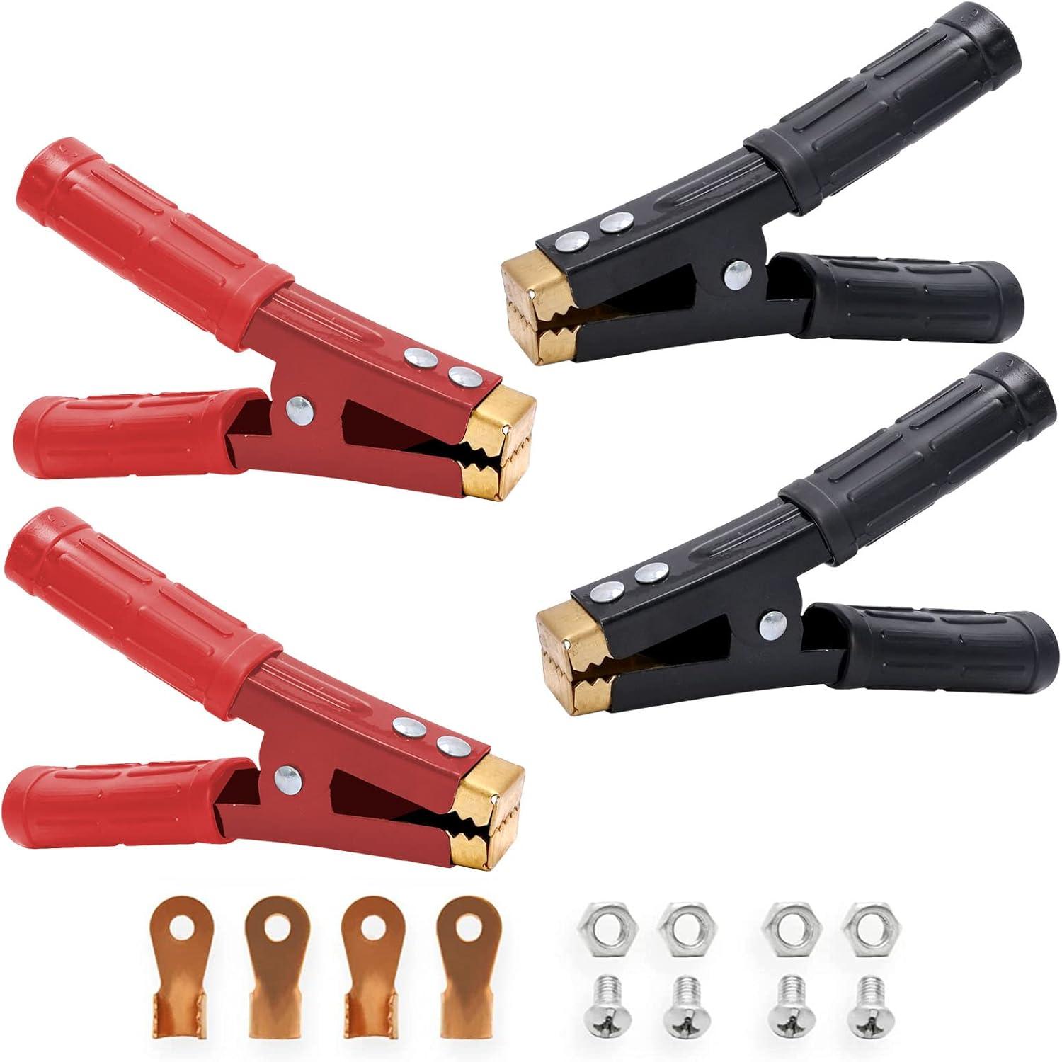 Saihisday 1000A Battery Jumper Cable Clamps, Heavy Duty Car Battery Clamps Pure Copper, Battery Alligator Clamps for Jump Starter Cables 4PCS image number 2