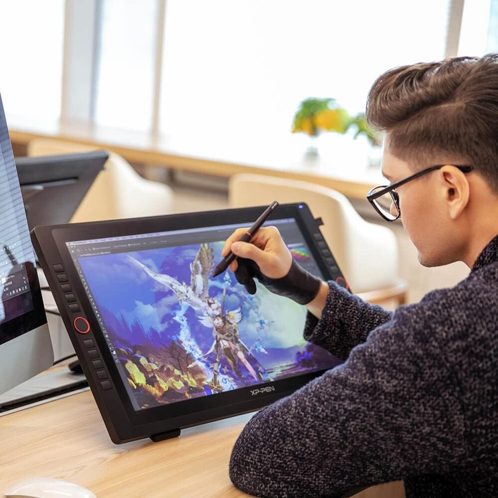 XP-PEN 22R Pro Drawing Monitor 21.5 Inch Pen Display Graphic Monitor IPS Monitor with Two Red Dial Wheels and 20 Express Keys Battery-Free Stylus Tilt Supported 88% NTSC (Adobe Rgb≧90%，Srgb≧120%) image number 5