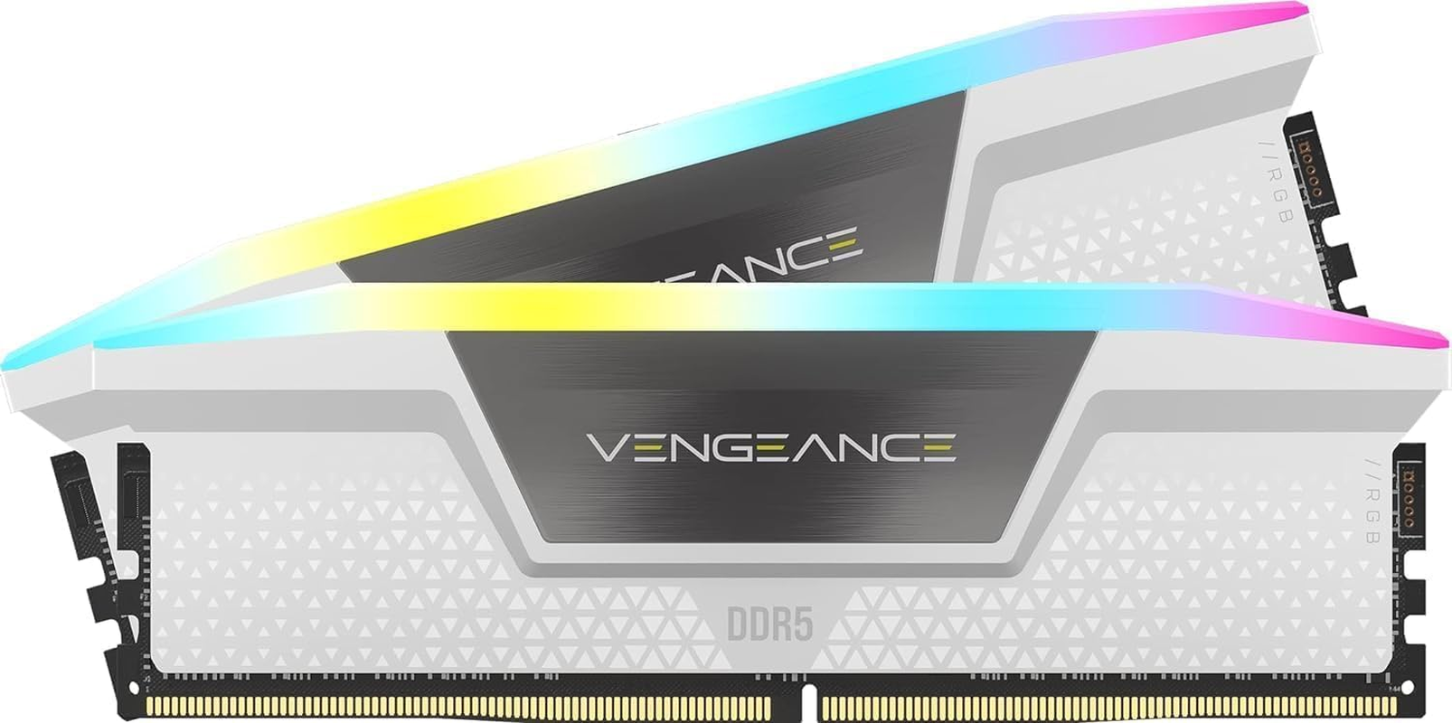 CORSAIR Vengeance RGB DDR5 RAM 64GB (2X32Gb) 6000Mhz CL30 Intel XMP Icue Compatible Computer Memory - White (CMH64GX5M2B6000C30W)