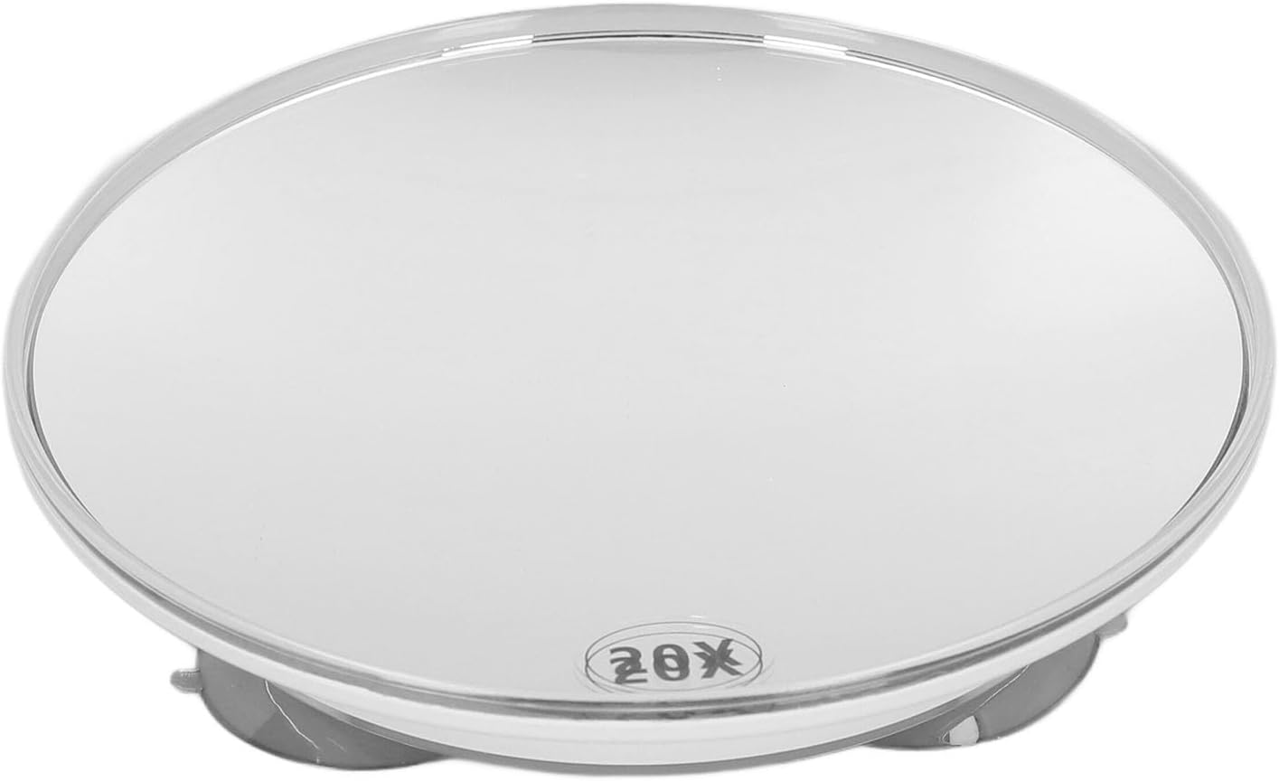 Magnifying Mirror with 3 Suction Cups, 20X Magnification, round Bathroom Makeup Mirror, Portable image number 4