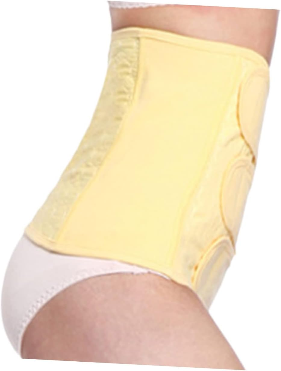 Corset for Postpartum Recovery Maternity Cotton Belly Wrap Band Waist Trainer for Women after Cesarean XL Yellow image number 6