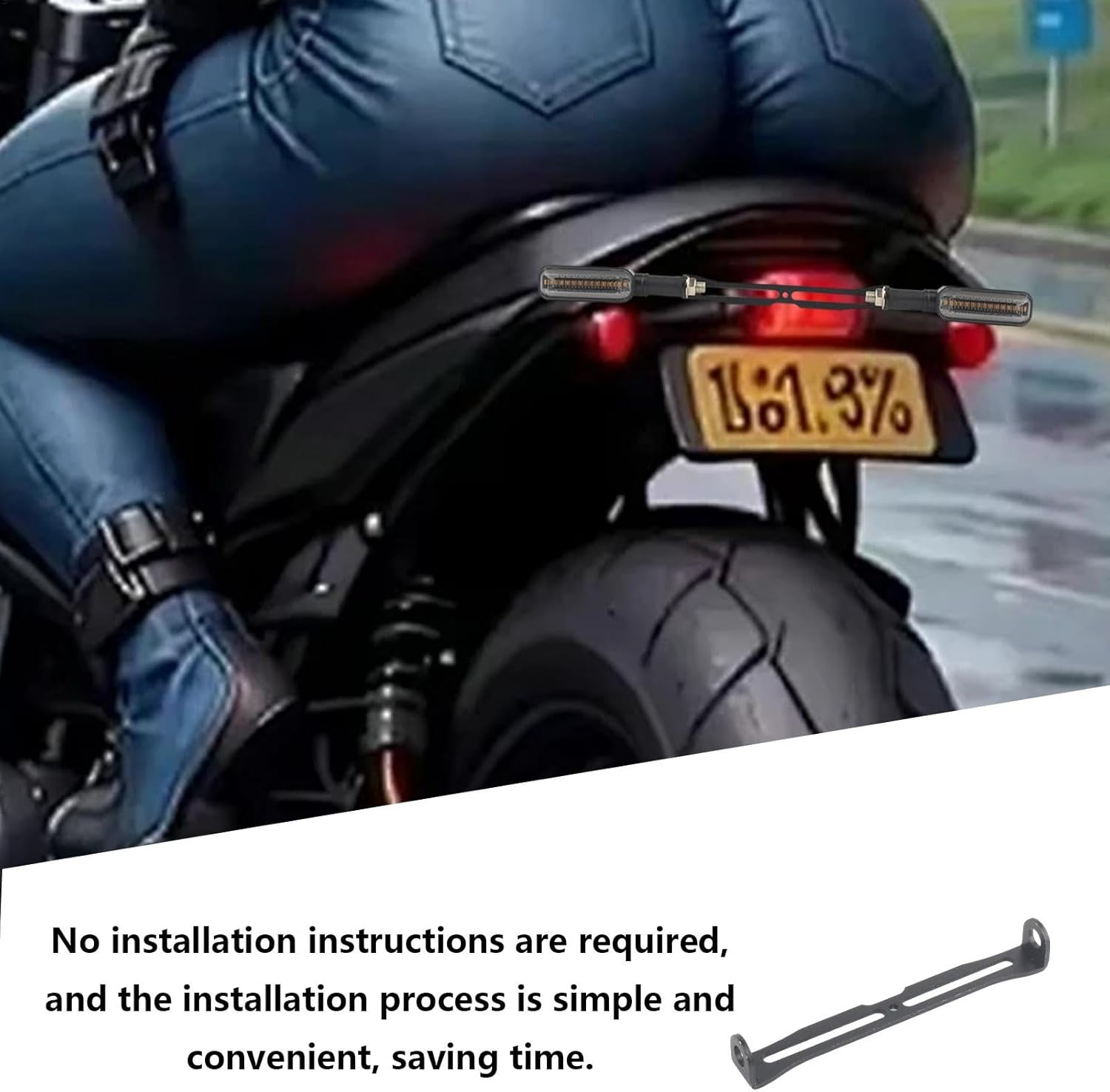 Motorbike Rear Indicator Relocation Holder - Motorcycle Signal Lamp Shock Mounting Bracket | Turn Signals Mount Light Location Holder | Aluminum Alloy Lamp Support Mount Motorcycle Mounting Bracket image number 6