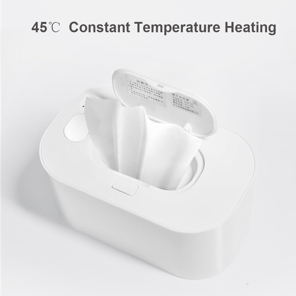 Baby Wipe Warmer Large Capacity Baby Wet Wipes Warmer Dispenser USB Powered, Constant Temperature Heating Pink Constant Temperature image number 6