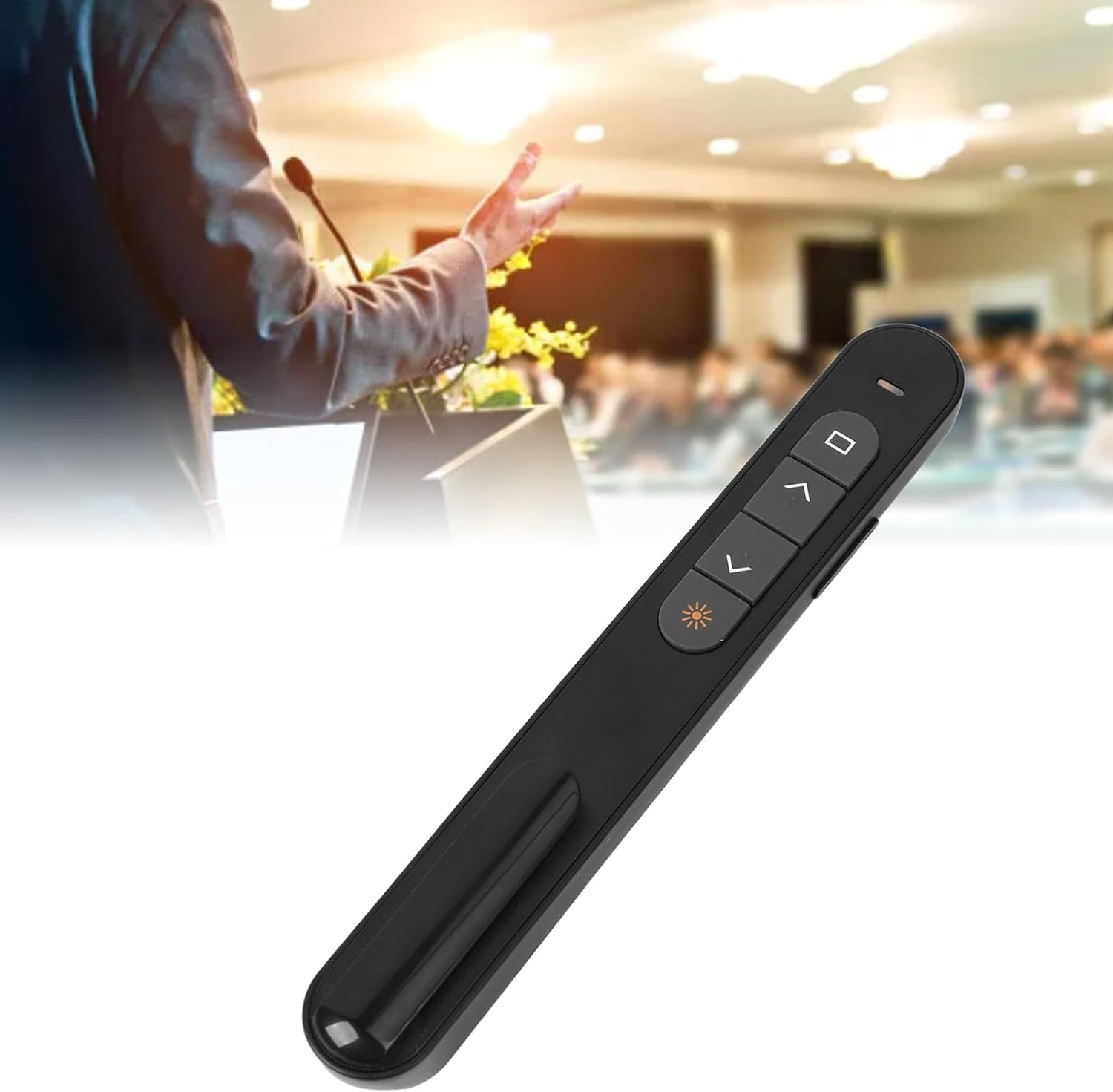 Wireless Presenter Remote Control, Portable PPT Clicker with Infrared Electronic Pen, Computer Volume Control, for Classroom Office image number 4