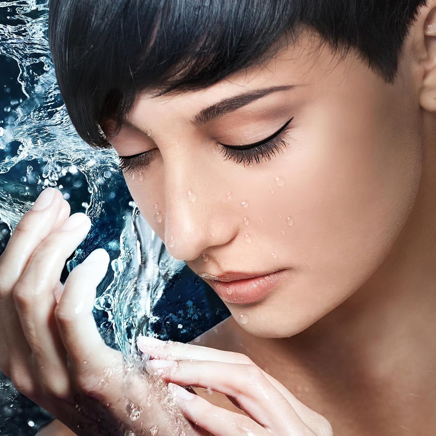 Boobeen 2Pcs Liquid Eyeliner Black Brown, Waterproof Eyeliner Pen with Winged Eyeliner Tool, Creates Bold Cat Eye Makeup image number 2