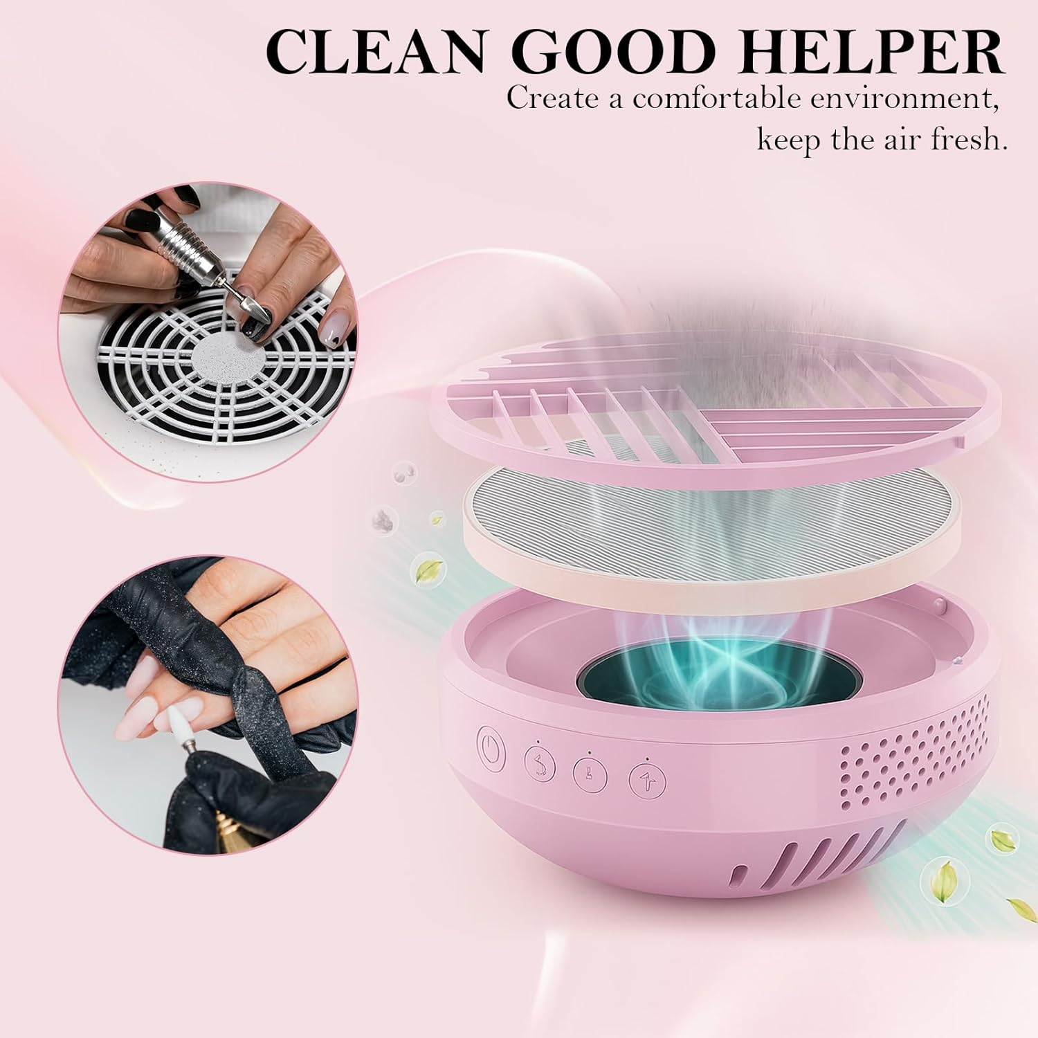 2 Pack Dust Collector Filter Replacement Compatible with Melody Susie, White Nail Dust Collectors Filter for Home and Nail Salons, Reusable Dusts Collectors Match with Dusts Collector Nails Tech Tool image number 4