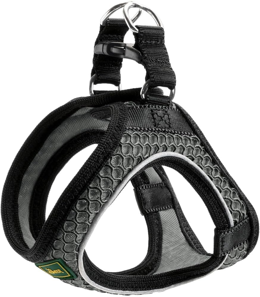 HUNTER HILO COMFORT Harness for Small Dogs, with Mesh Material and Reflective Elements,Anthracite,Xs-S