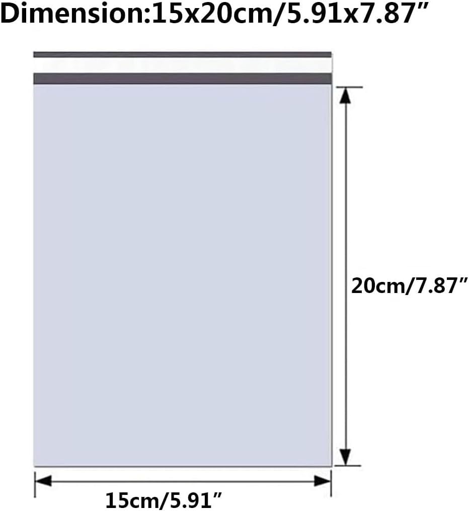 Idopick 100 Pack Poly Mailers Packing Bags, Self-Sealing Shipping Bags Strong Adhesive Shipping Bags for Clothing, Durable Thick Mailing Envelopes in Withe(15X20Cm)