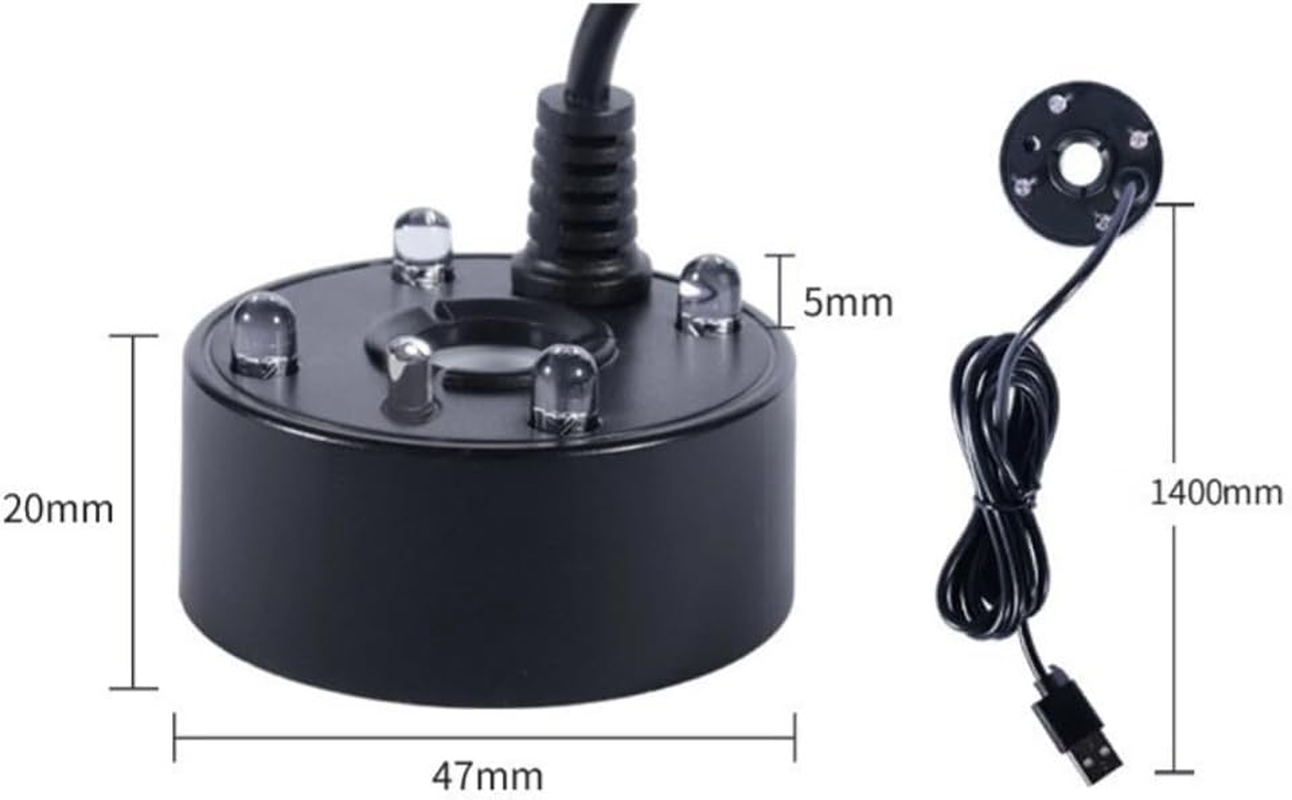 Ultrasonic Mist Maker, USB Mist Maker Fogger, Ultrasonic Fogger Pond Fogger with LED Lights, Aquarium Mist Maker, Water Atomizer Fogger image number 1