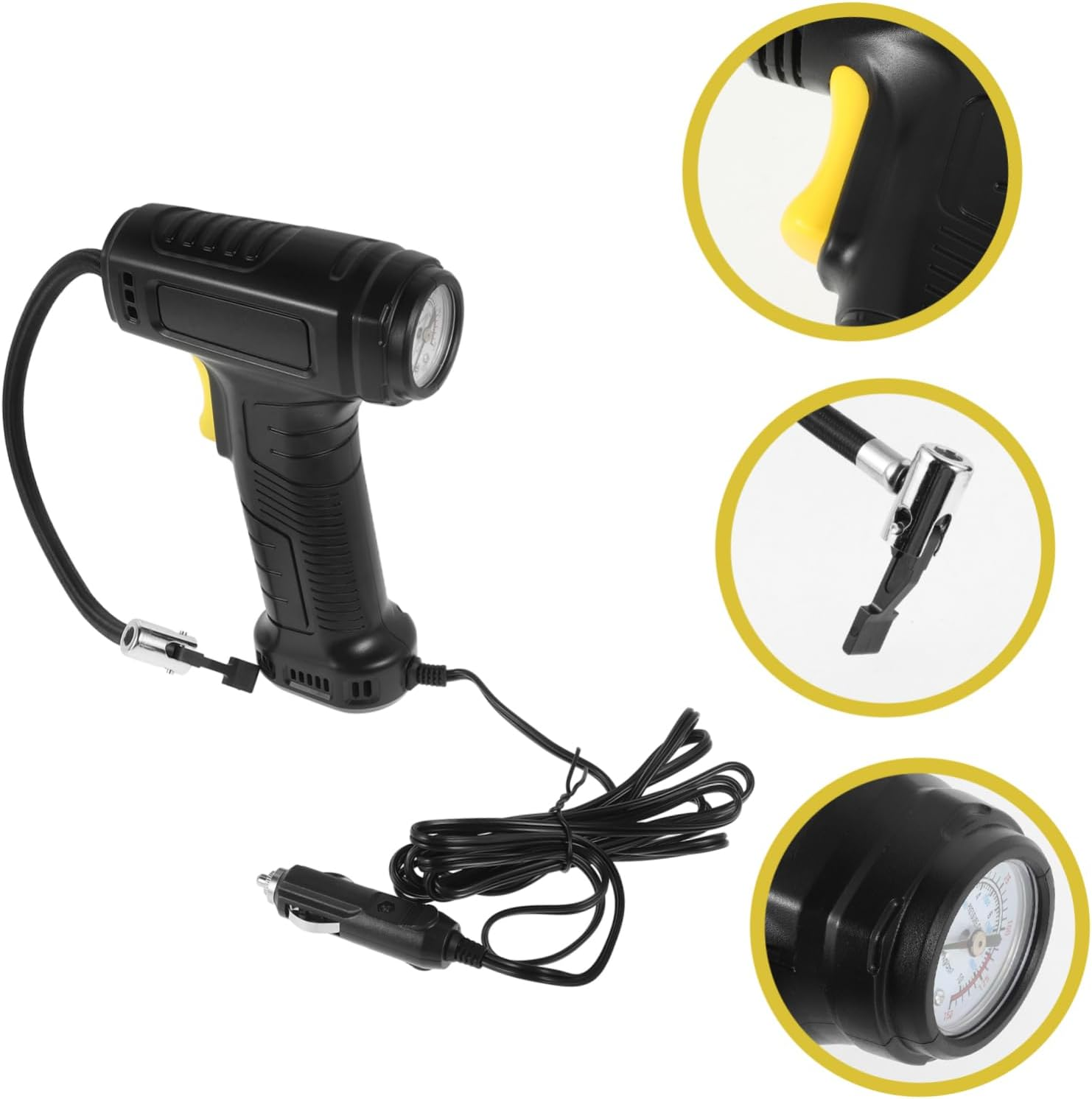 PAMINGONO High-Performance Car Air Pump Electric Tire Inflator Gauge Portable Bike Tire Pump Inflation for Automotive Inflatables image number 6