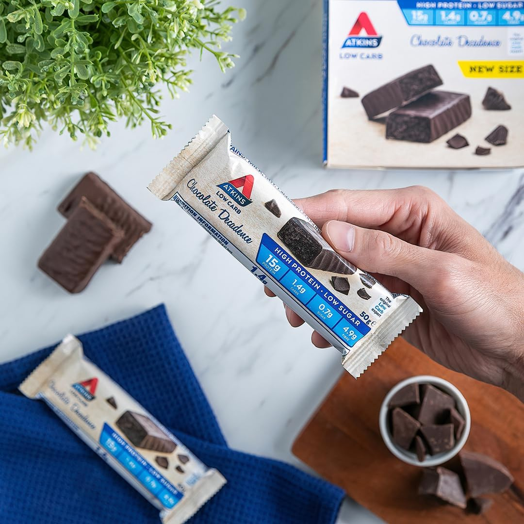 Atkins Advantage Bars, Chocolate Decadence, 750 Grams, Pack of 15 image number 1