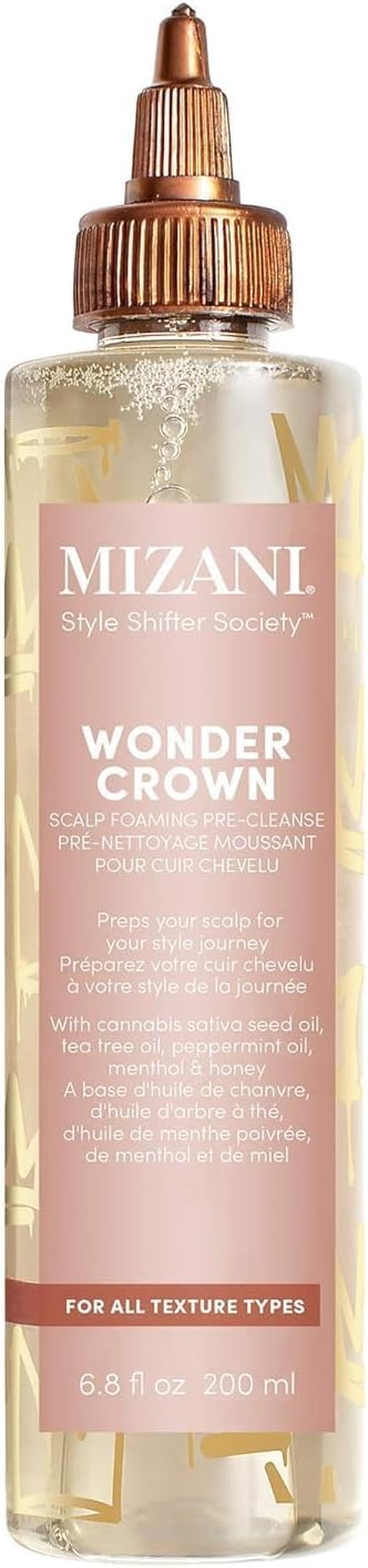 Mizani Wonder Crown Scalp Cleanser | Dry Scalp and Dandruff Treatment | Helps Stimulate Hair Growth | Removes Buildup and Oil | with Tea Tree and Peppermint Oil | for Dry, Itchy Scalps | 6.8 Fl Oz image number 5