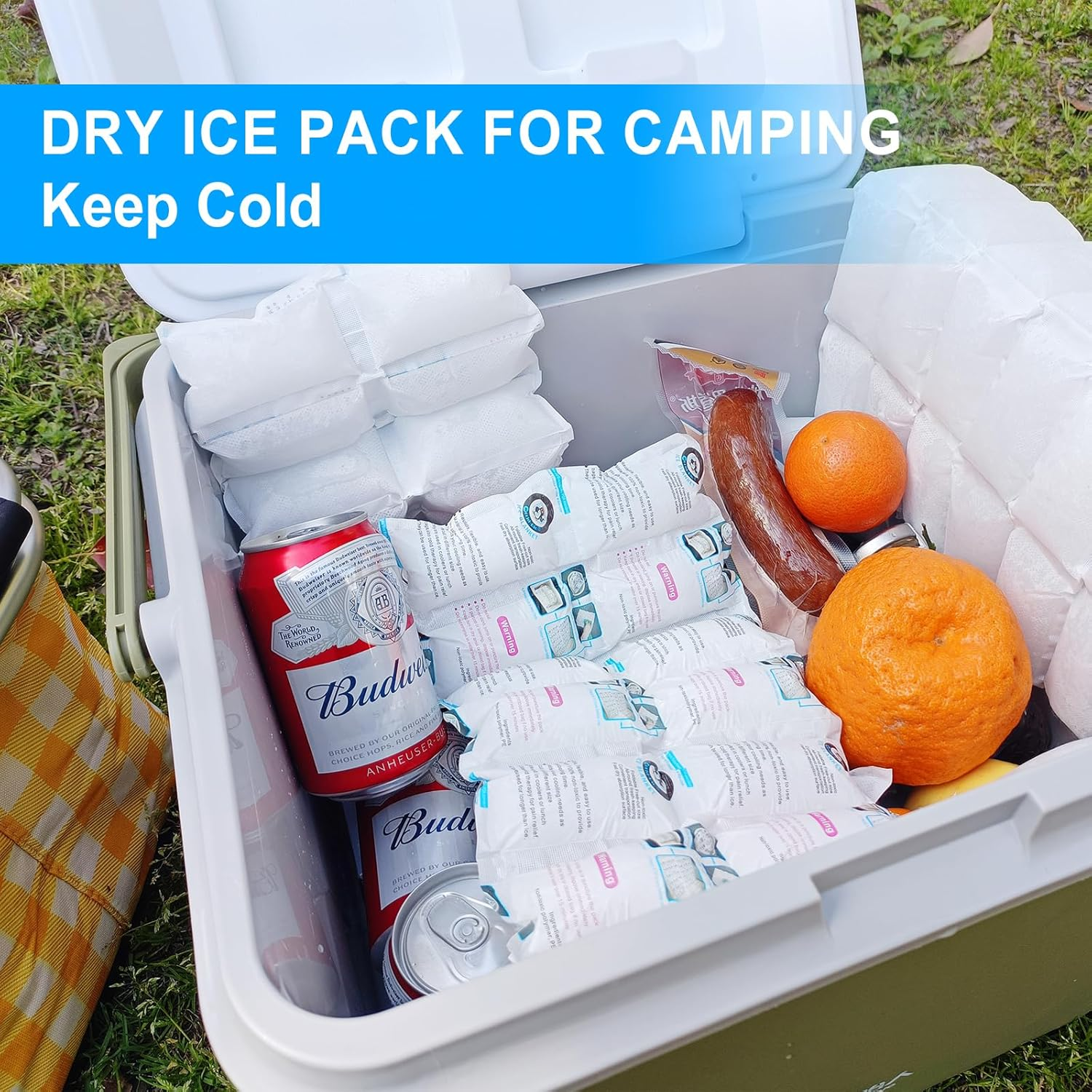 Shipping Ice Packs Small Cold Packs for Shipping, Ice Packs for Food Shipping Long Lasting, Shipping Cold Pack Ice Pack Sheets for Coolers Reusable, Dry Ice Packs Freezer Packs for Shipping 96 Cells image number 5