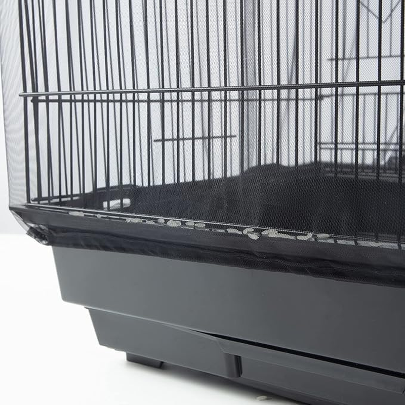 Auswalar 118 Inch XL Bird Cage Netting Seed Catcher Adjustable Bird Cage Skirt Seed Catcher Large Soft Breathable Mesh Bird Seed Catchers for Indoor round Square Cage