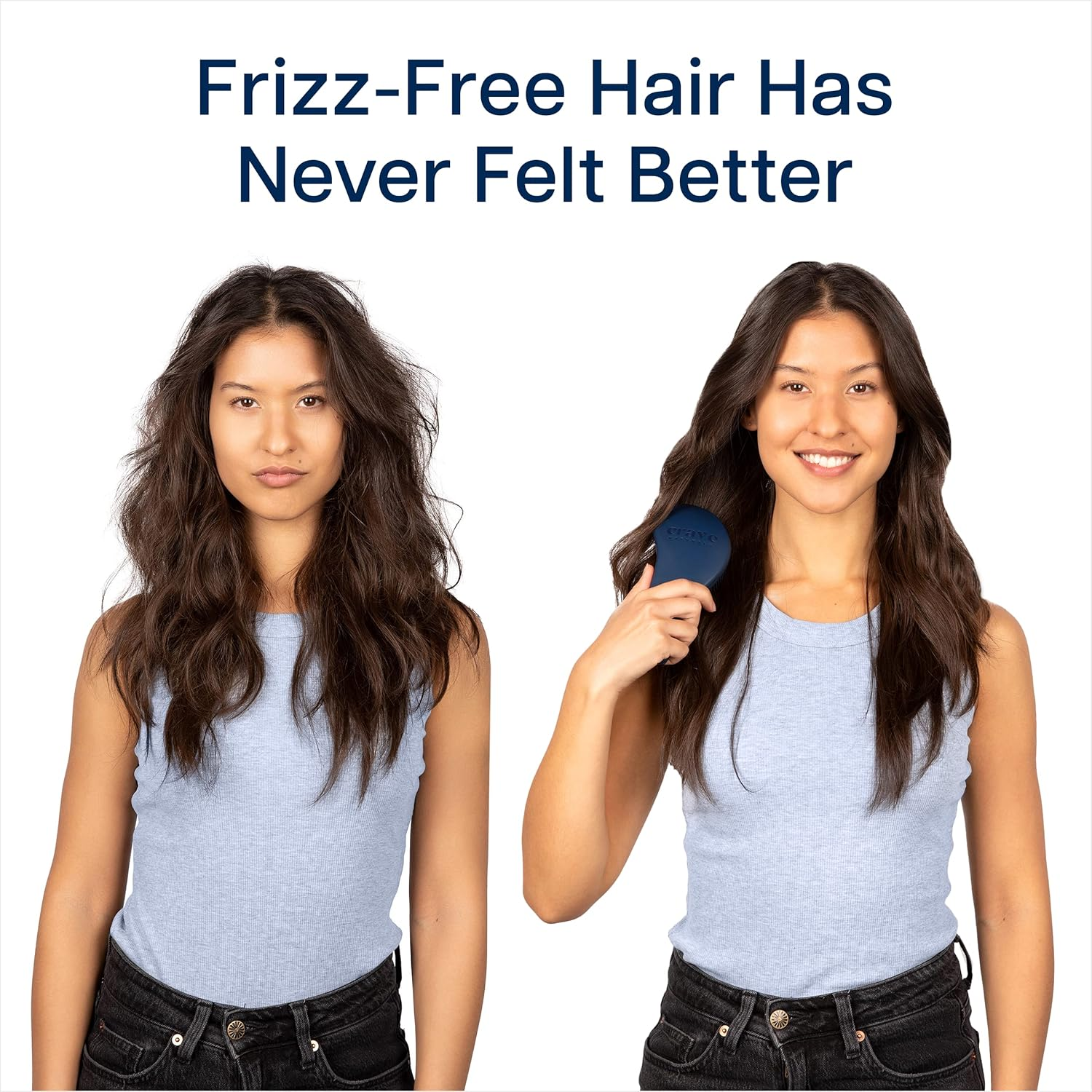 Detangling Brush - Glide Thru Detangler Hair Comb or Brush - No More Tangle - Adults & Kids - (Blue) image number 6