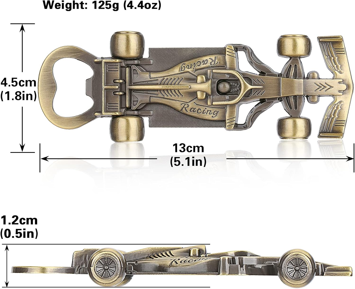 LULLEA F1 Merchandise, F1 Gifts for Men, F1 Bottle Opener, Unique Car Gifts for Him, Mechanic Gifts, Beer Gifts for Men, Bronze Gadget, Valentine'S Day Gifts, with Gift Box&Greeting Card