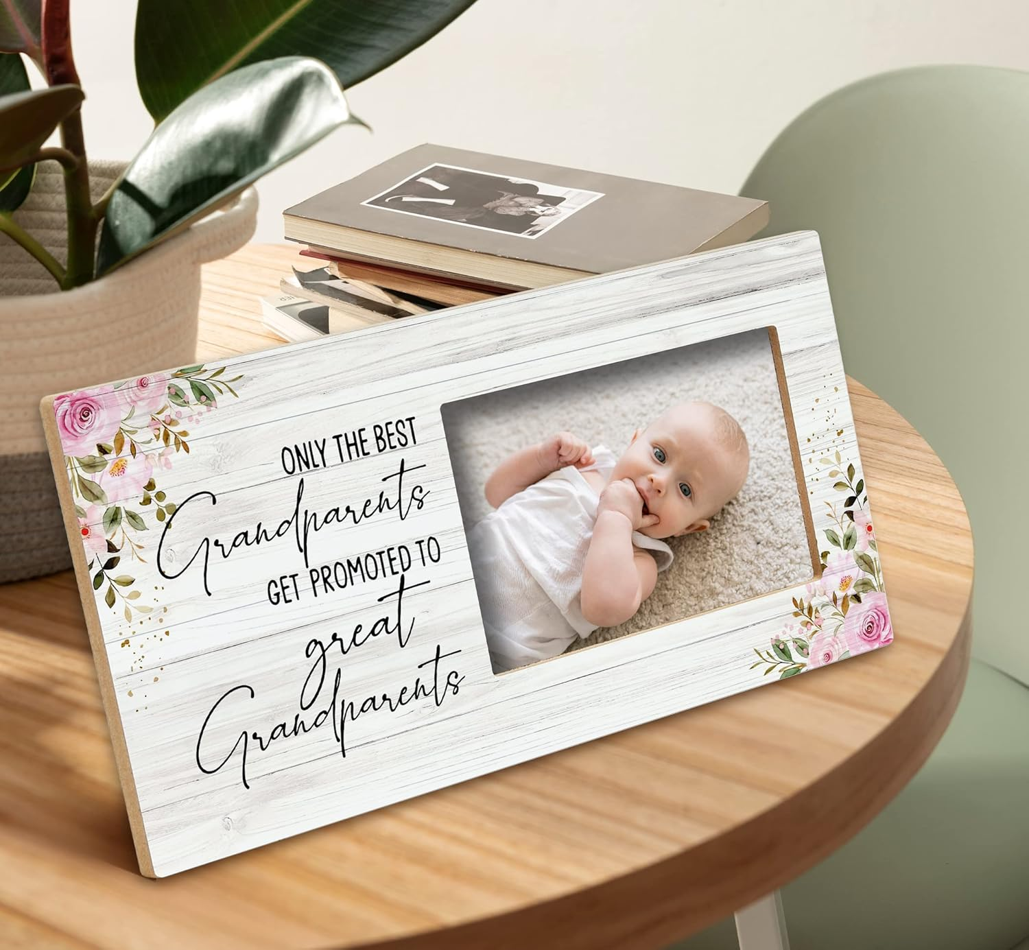 SRADMO Grandparents & Great Grandparents Photo Frames, Baby Announcement & Promotion Keepsakes, 12X6 Grandkids Picture Frame image number 5