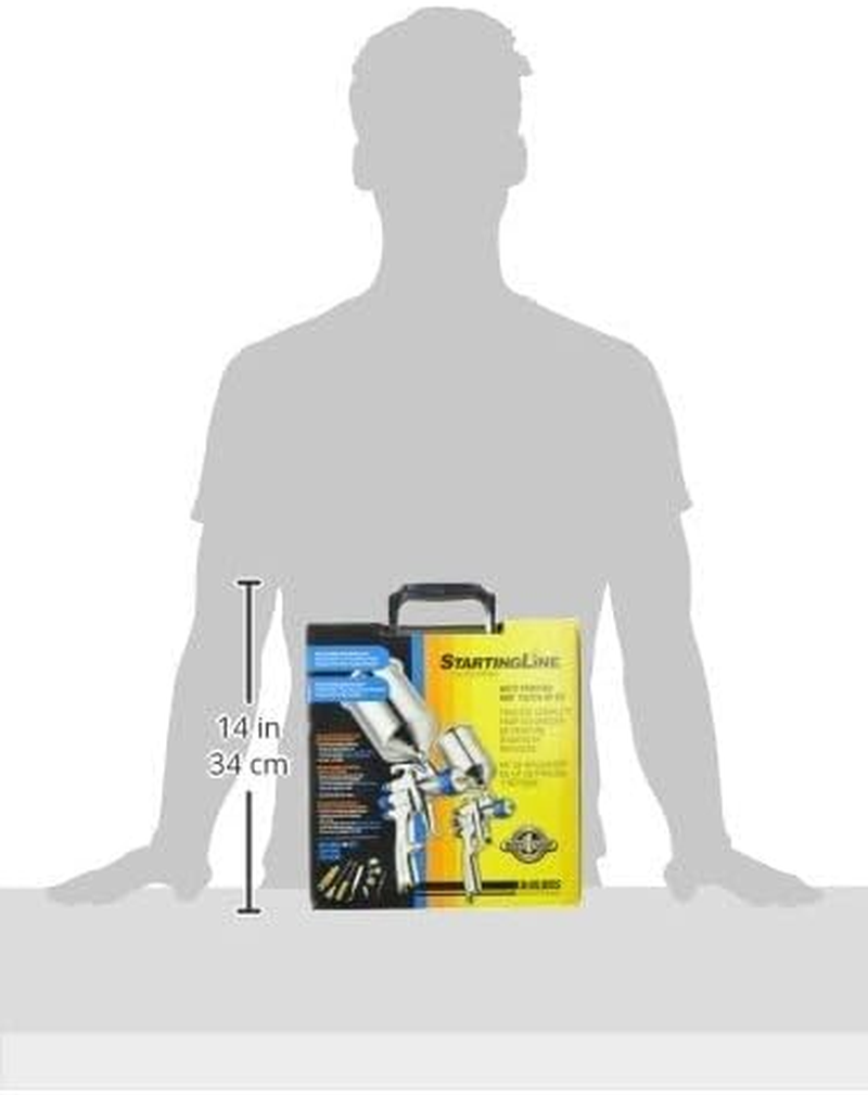 Devilbiss 802342 Startingline HVLP Gravity Spray Gun Kit, 2.7, Factory image number 3
