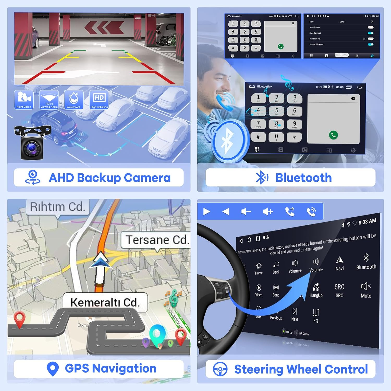 [2G+64G] Car Radio for Jeep Compass Patriot 2007 2008 2009, Android Touch Screen Patriot Stereo, Wireless Carplay/Android Auto/Bluetooth/Wifi image number 2