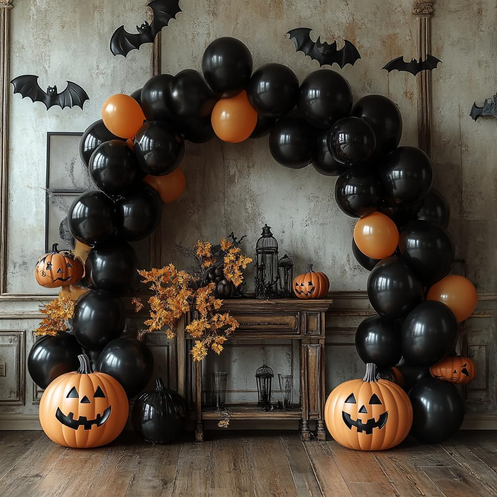 Balloons 12 Inch 30Cm, Latex Balloons 50Pcs Party Balloon for Baby Shower Engagement Bachelorette Bridal Shower Wedding Party Graduation Birthday Decorations(With 2 Ribbons) (Black) - Rainbow image number 5