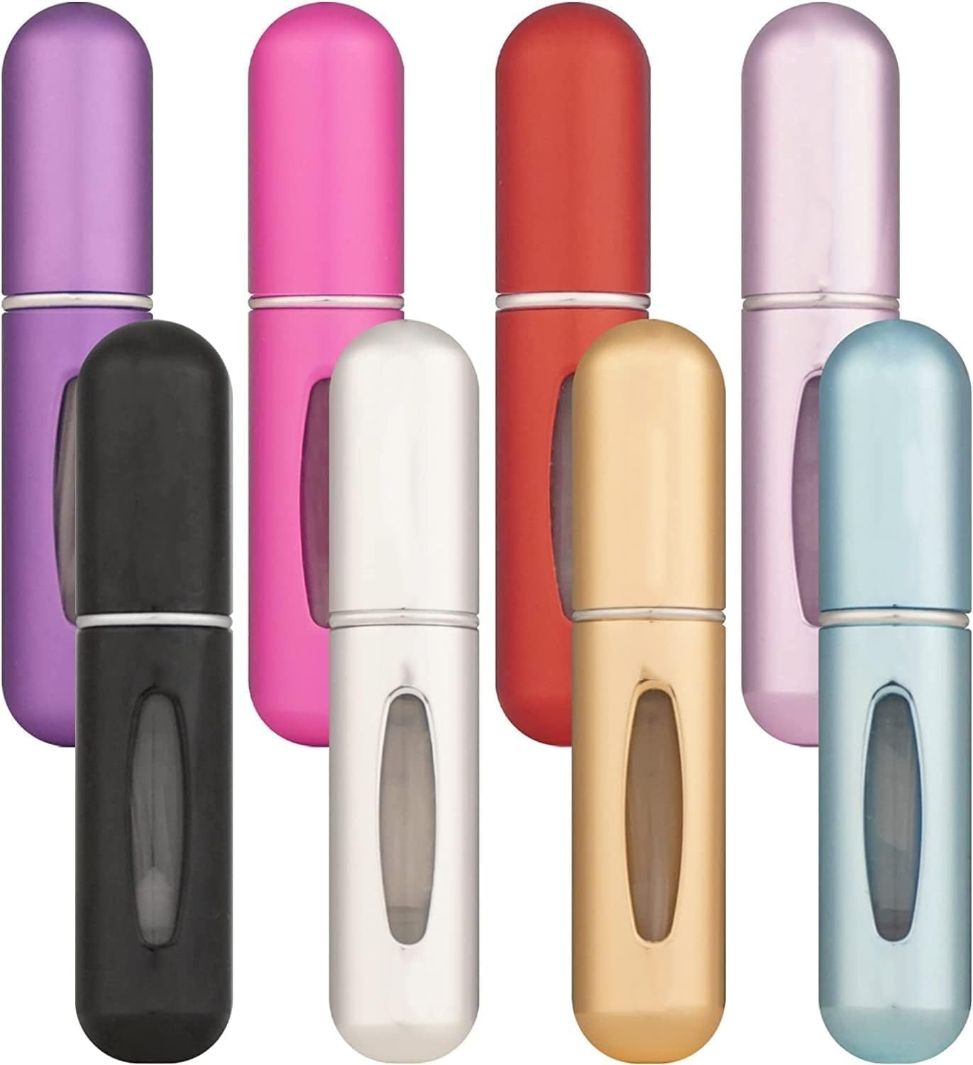 8Pcs Mini Refillable Perfume Portable Atomizer Bottle Refillable Perfume Spray, Refill Pump Case for Traveling and Outgoing,5Ml image number 1