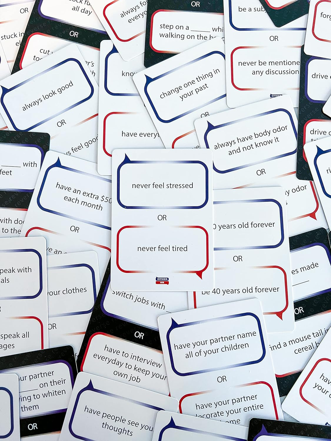 Either Or: a Card Game of Outrageous Options - Fun Card Game of Options for Couples image number 3