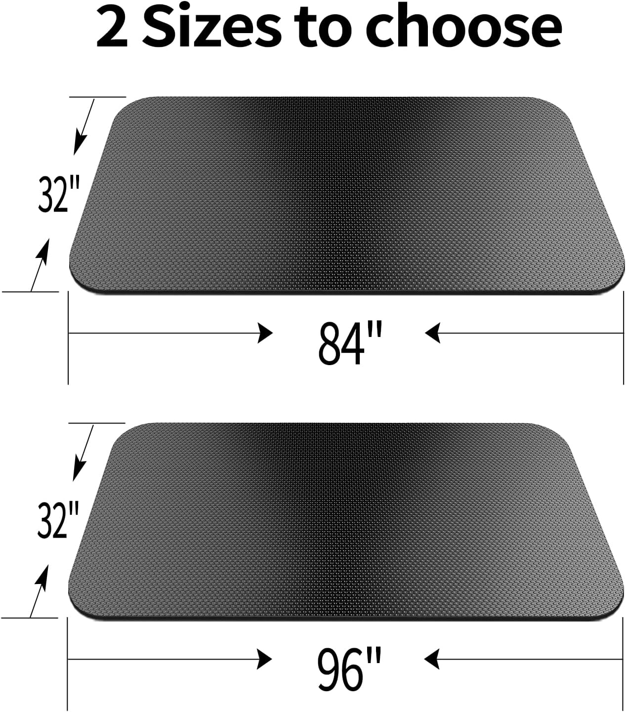 Large Exercise Mat 84" X 32",Exercise Equipment Mat,Treadmill Mat, Exercise Bike Mat, Workout Mats for Home Gym Flooring Rubber Mat Large Yoga Mat Cardio Mat for Weightlifting, Jump Rope,Fitness