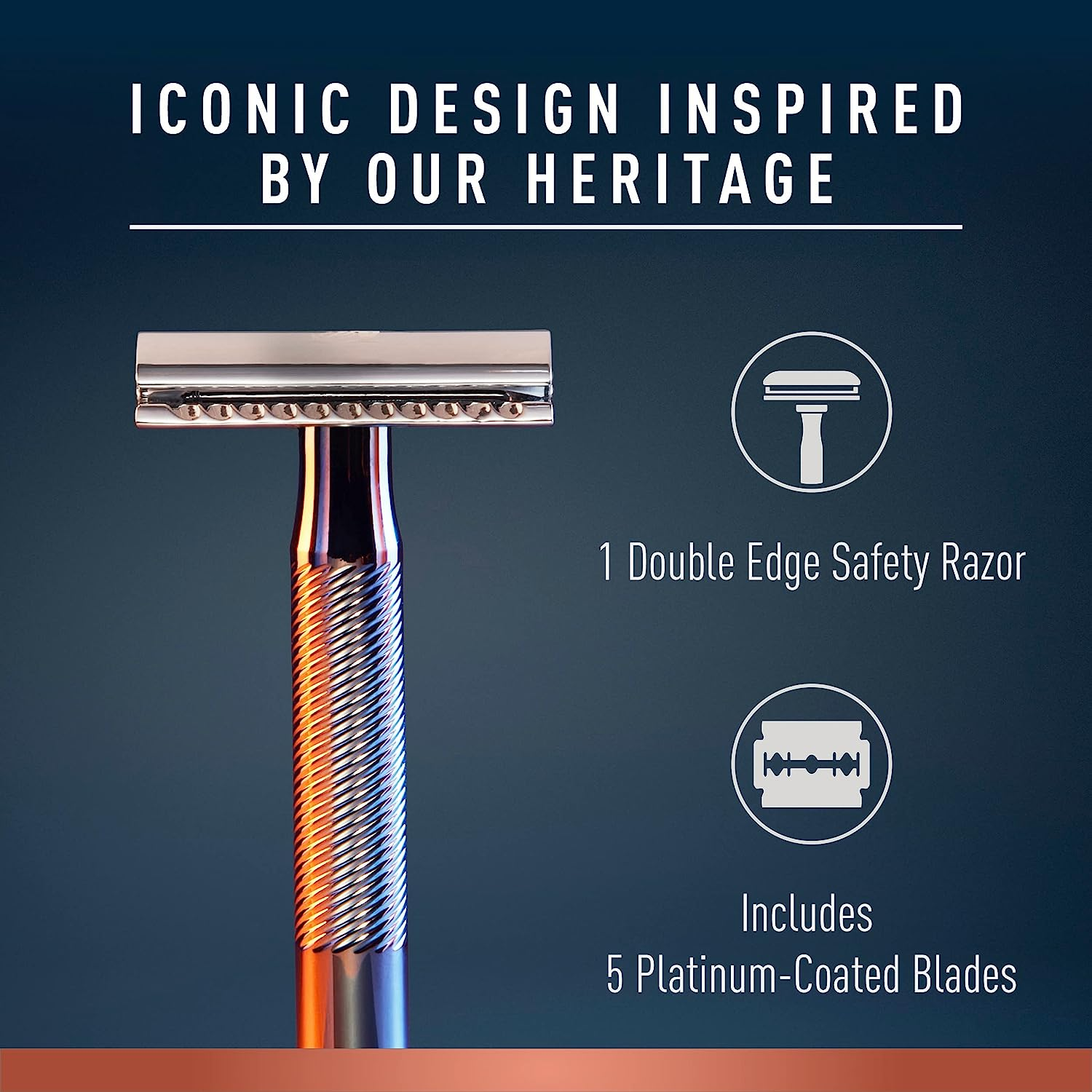 King C. Gillette Double Edge Safety Razor Blades 10 Count, Stainless Steel Platinum Coated Blades