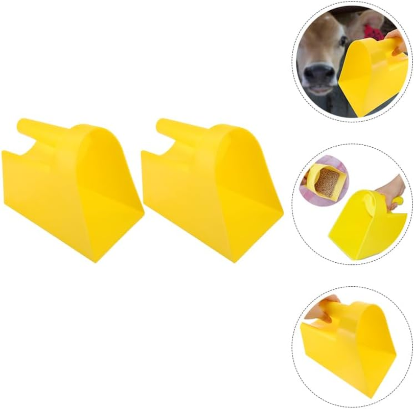 HANABASS Ergonomic Handle Plastic Feed Scoop Multi-Purpose Garden Shovel Garden Soil Scoop for Farming