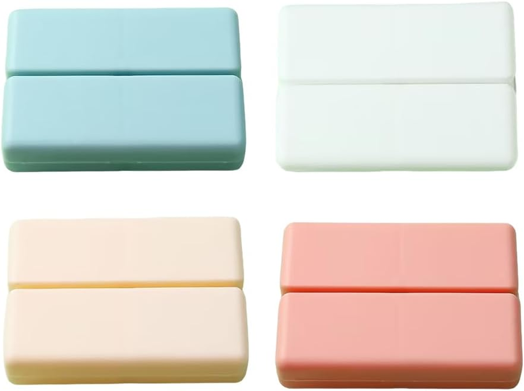 AIMALL 4 PCS Seven-Day Medicine Box, Magnetic Absorption Folding Pill Organizer, 7-Cell Independent Classification Box for Weekly Medication image number 3