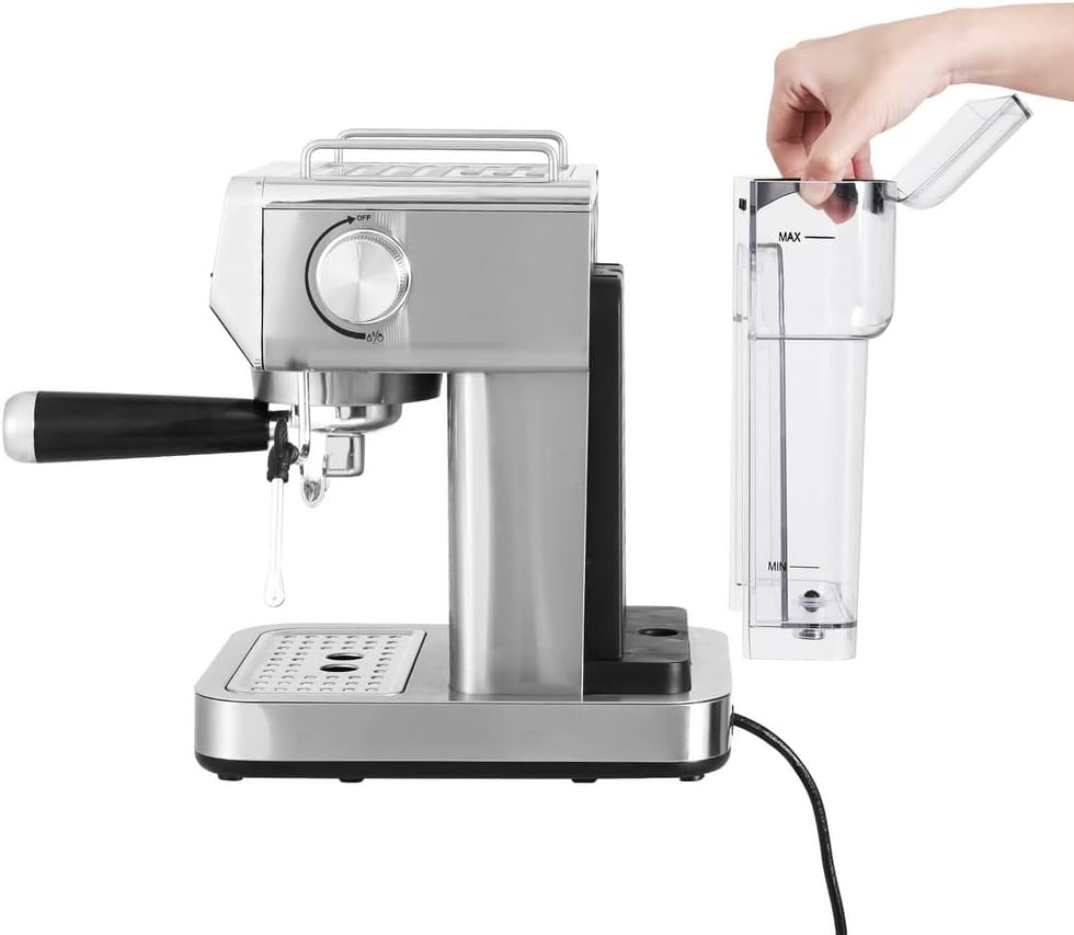 Devanti 20 Bar Coffee Machine Espresso Maker Milk Frother Cappuccino Latte Cafe image number 4