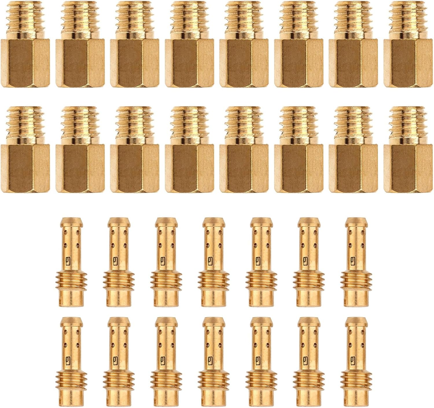 Carburetor Jet Kit, 30Pcs Main Jet Kit Secondary Slow Pilot Jet Accessories for Mikuni Carburetors Big Hex VM4/042 and VM22/210 Sets