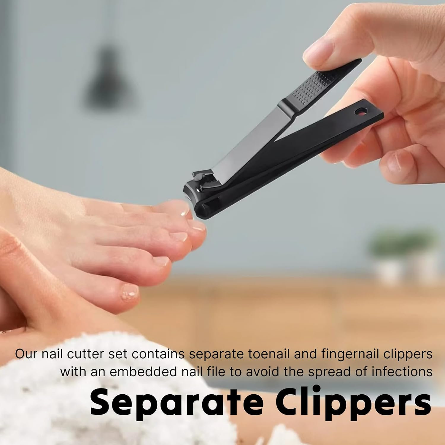 Professional Nail Clippers Set of 2, Premium Stainless Steel Fingernail and Toenail Clippers for Men and Women, Ergonomic Design for Precision Cutting and Ultimate Comfort image number 1