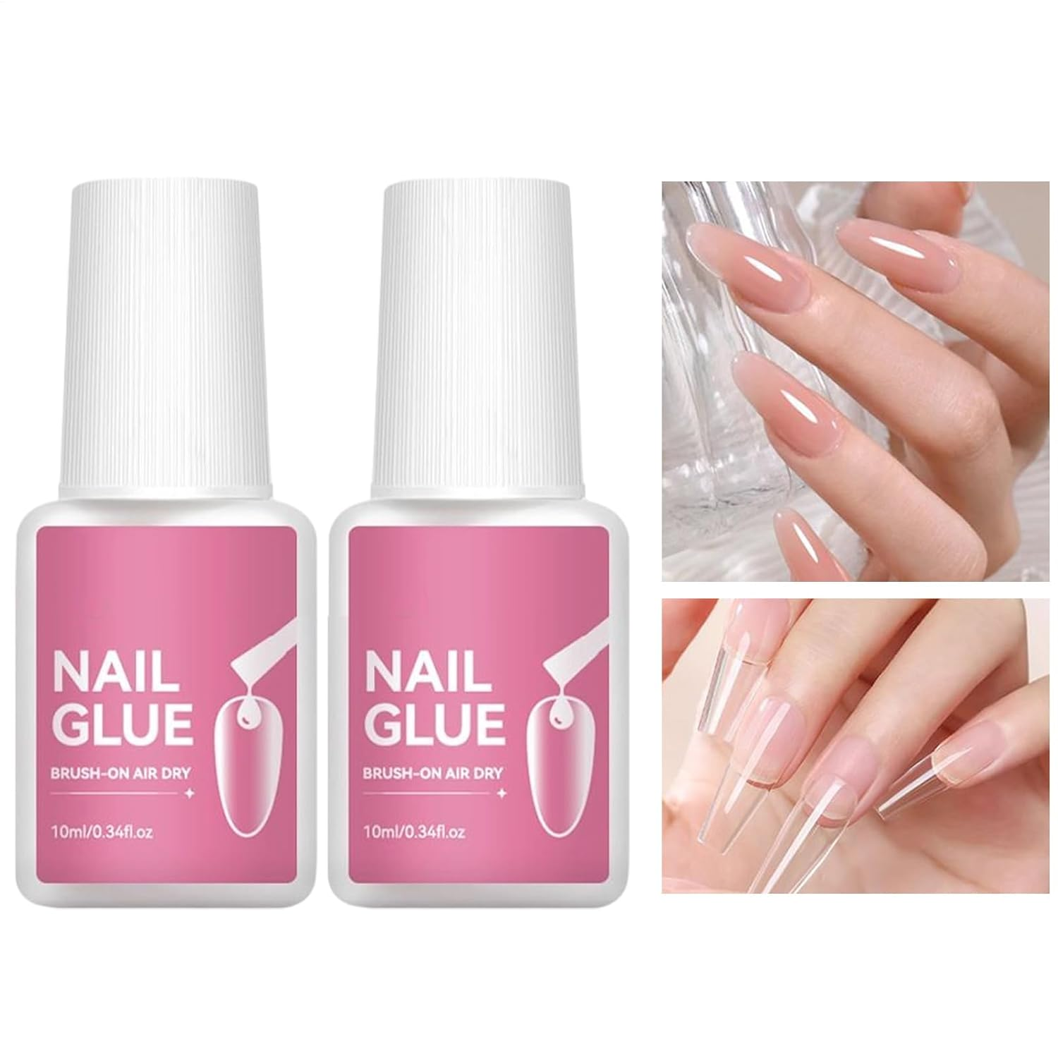 Vgvgaj Press on Nail Glue - Portable Artificial Nail Adhesive | No UV Light Needed Manicure Supplies for Home Travel Creative Stylists Beauty Lovers Busy Professionals Women Girls Mothers