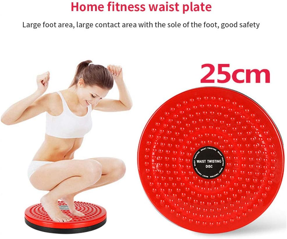 THBII Twisting Waist Disc, Body Shaping Twisting Boards Waist Aerobic Exercise Fitness Slim Machine Rotating Board Female Twister Exercise Sports Equipment (Big round Beads(Blue)) image number 5