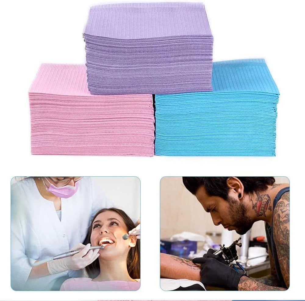 125Pcs Pink Pads Disposable Waterproof Medical Paper Dentist Oral Bib Dental Clean Pad image number 5