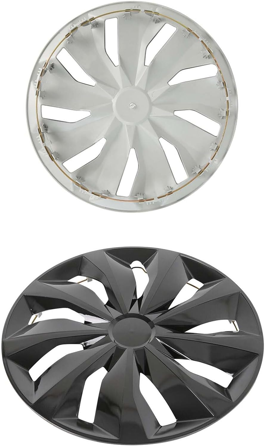 YOLOCKEY 4-Pack Hubcap Wheel Cover Replacement 16Inch Hub Caps Universal Wheel Rim Cover ABS Material Exterior Accessories for Car Trunk SUV