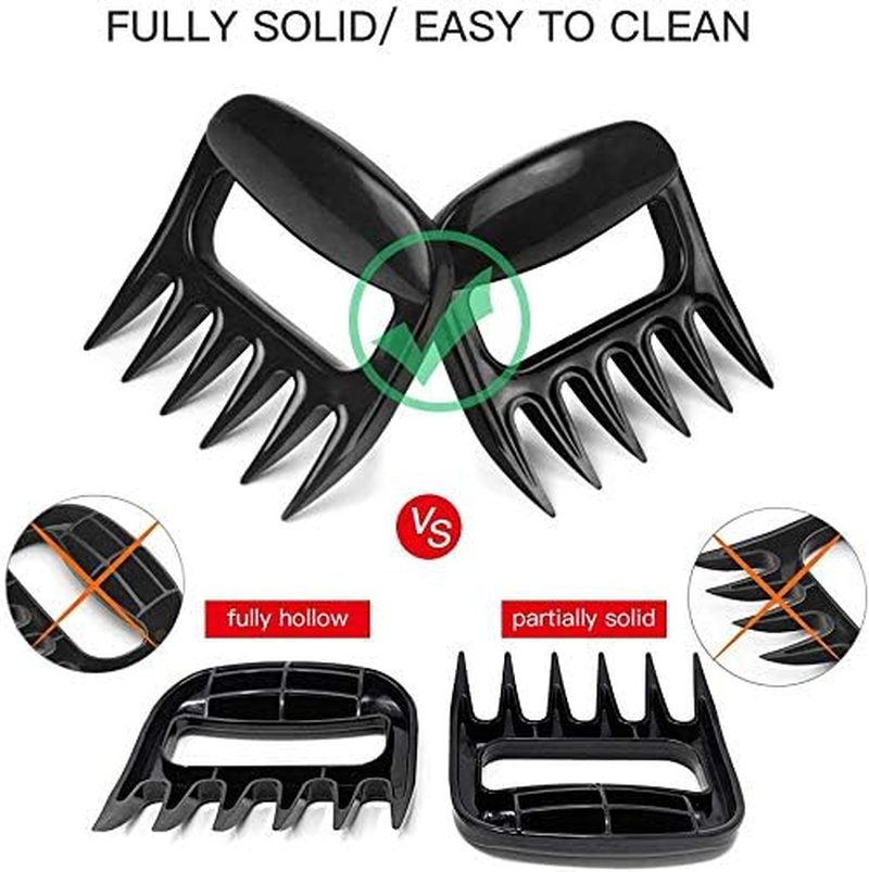 BBQ Meat Shredder Claws for Pulled Pork,Bbq Meat Shredder Claws,Grill Smoker Meat Claws,Smoked Barbecue Grilling Accessories (Black) image number 2