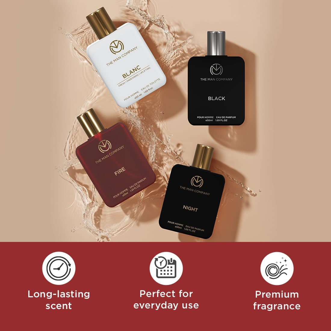 The Man Company Perfume Gift Set for Men 4 * 50Ml- a Gentleman'S Choice | Premium Long-Lasting EDP & EDT for Men | for Party, Outing, Office & Date