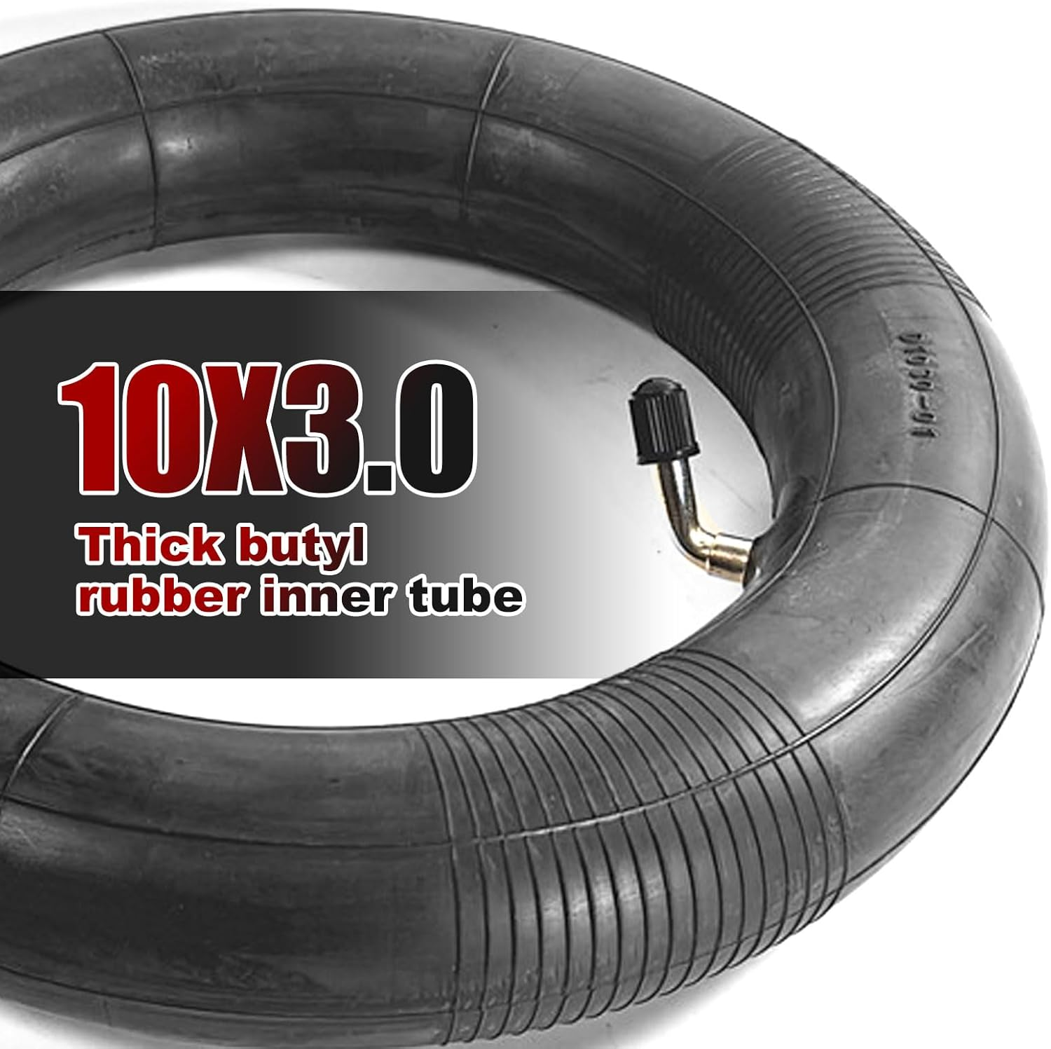 10X3.0 Inner Tube,Thicker Electric Scooter,Mini Bike Inner Tube,Butyl Rubber,1 Pack Inner Tube 45&deg;Air Nozzle image number 2