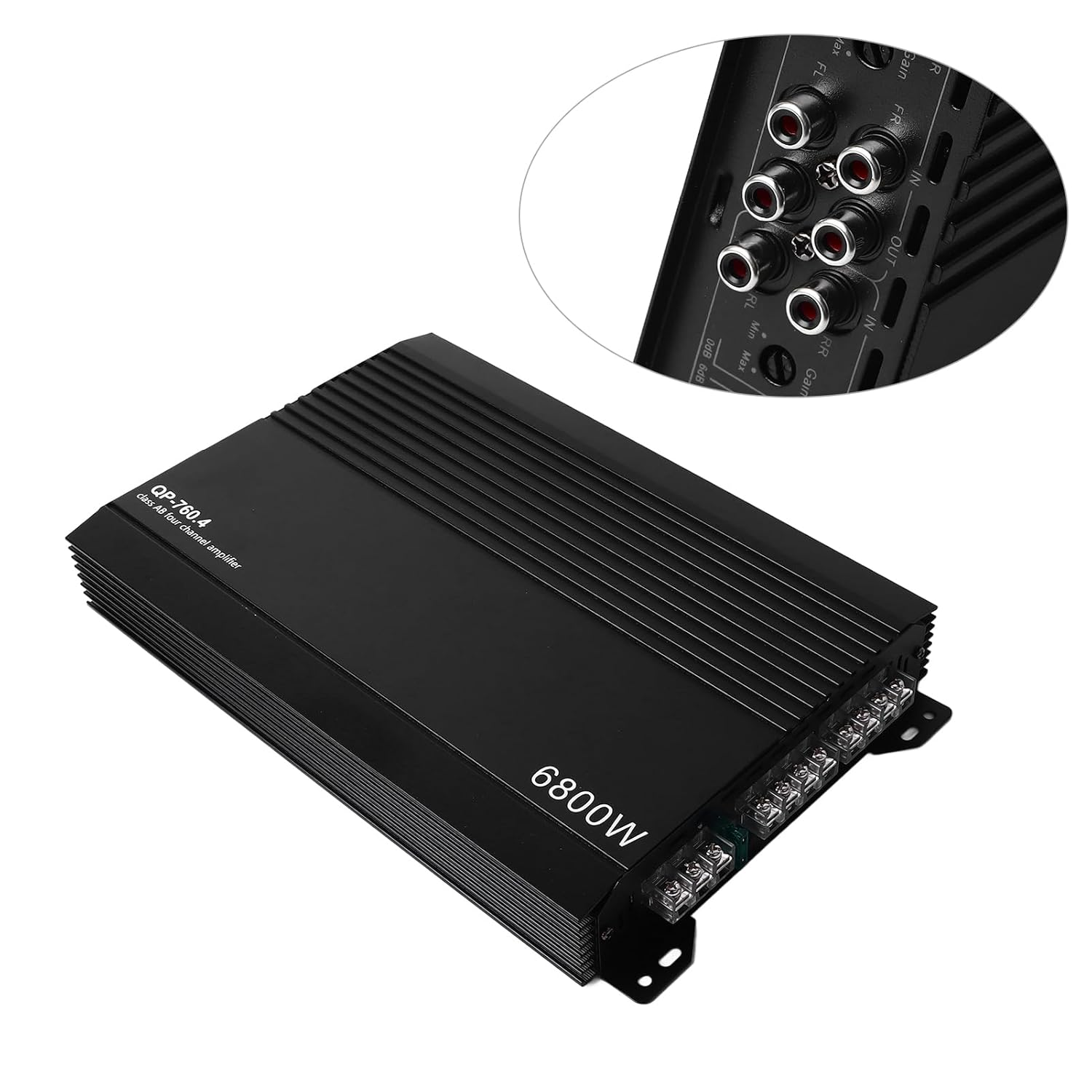 Car Audio Amplifier, Car Stereo Amplifier 4 Channel Aluminum Alloy High Heat Dissipation Power Amp for Car Speakers, Boost Your Car Speakers Sound Quality image number 5