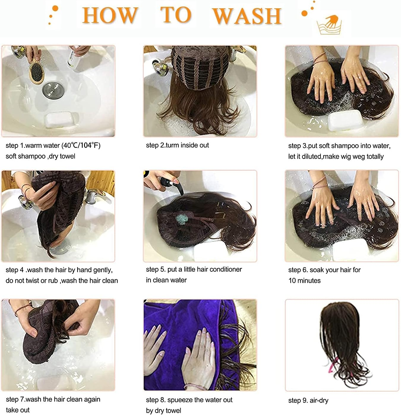 Esmee Long Straight Black Wigs for Women Synthetic Layered Brunette Synthetic Hair Wig with Fringes for Daily Party Cosplay Use 24 Inches image number 7