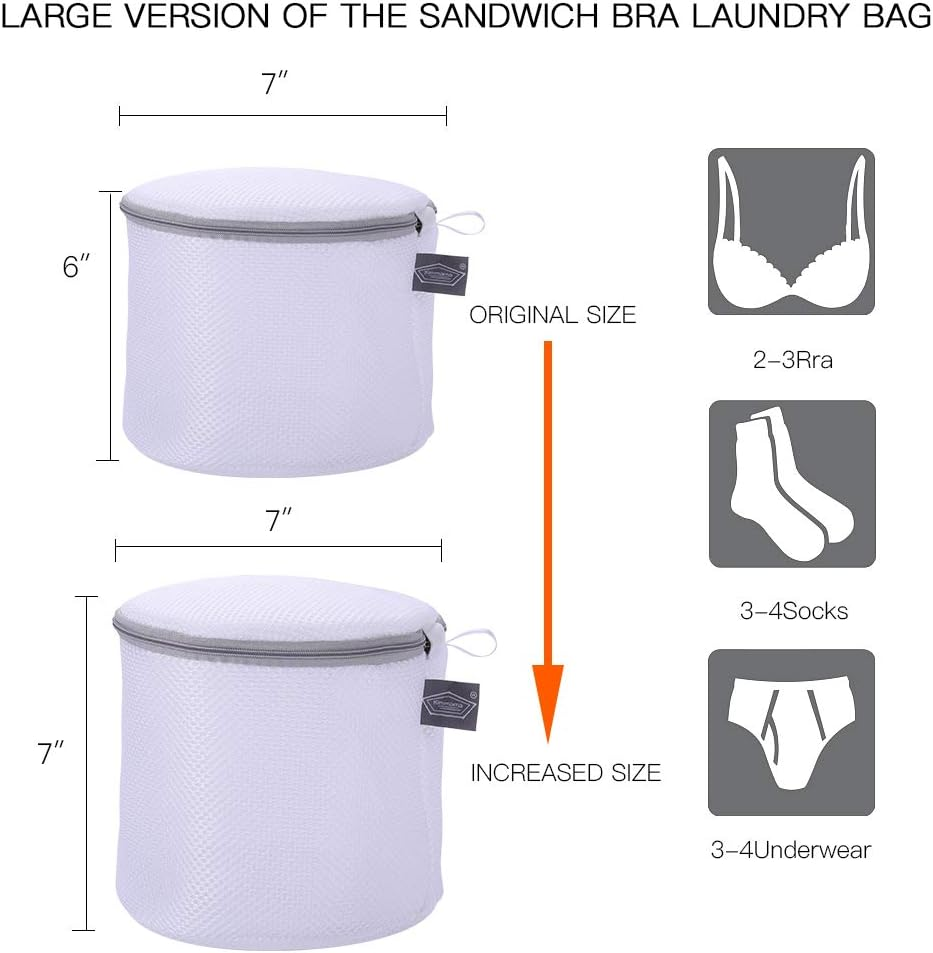 Kimmama Laundry Bags Mesh Wash Bags, Bra Washing Bag for Laundry, Net Washer Sack with Zipper, Lingerie Pouch for Cleaning and Drying Underwear, Delicates, Brassiere, Bralette, Undergarment image number 1