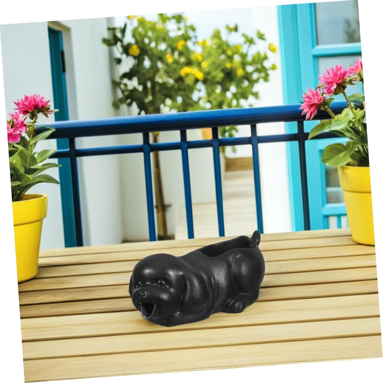 UPKOCH Ceramic Dog Fountain Spitter Waterfall Ornament for Aquarium and Garden Playful Puppy Statue Bonsai Fountain Decoration DIY Ceramic Aquarium Decor for Indoor Outdoor Water Features image number 3