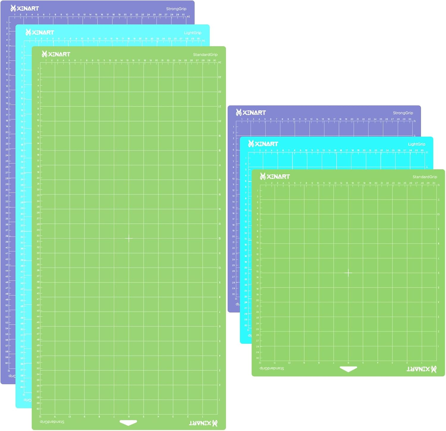 Cutting Mats for Cricut Mat Replacement 6 Pack, Compatible with Cricut Maker 3/Maker/Explore 3/Air 2/Air 3Pcs 12"X12" and 3Pcs 12"X24" Cut All Essentials Delicate Paper to Heavier Specialty Materials image number 3