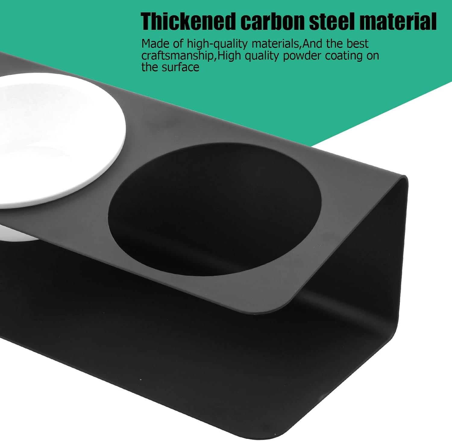 Raised Cat Bowl, Set of 3, 300 Ml, 15&deg; Tilted Ceramic Feeding Bowl, 43 X 14.5 X 11 Cm, Cat Feeding Station, Cat Bowl Set, Cat Feeding Bowl, Raised Feeding Bowls for Small Dogs Cats image number 6