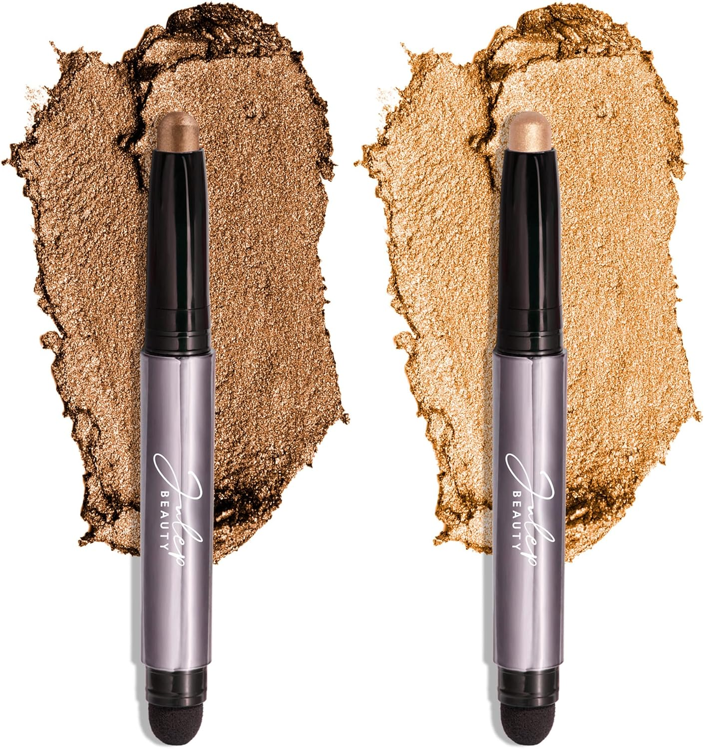 Julep Eyeshadow 101 Creme to Powder Waterproof Eyeshadow Stick Duo, Champagne Shimmer and Pearl Shimmer