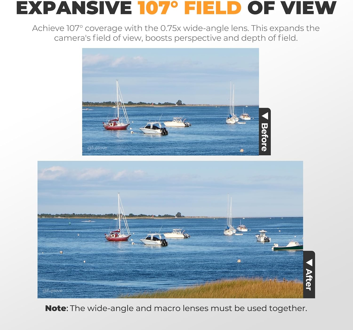 Freewell 2-In-1 Wide Angle & Macro Lens Compatible with Fuji X100VI/X100V &ndash; Versatile Design & Enhanced Magnification-Black image number 3