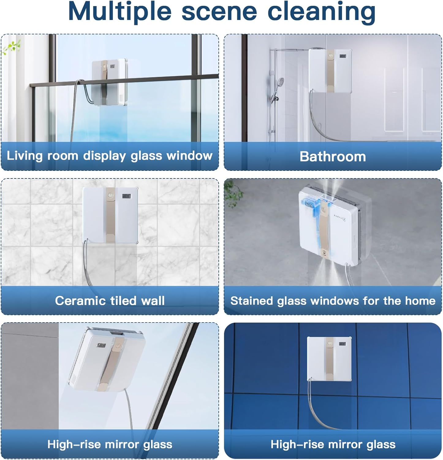 Jegehoyo W-CC02-0012 Cleaning Pads for Ecovacs Winbot Mini Window Cleaning Robots, Window Cleaner Robot Cleaning Cloth for Ecovacs, Washable Microfibre Wipes, Pack of 6 image number 2