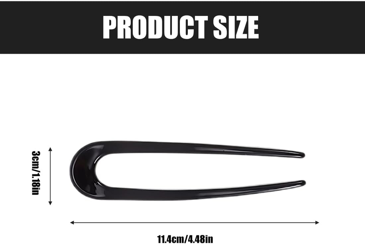 4 Pcs U Stick Hair Pins Tortoise Hair Pins Acetate Hair Bun Stick Hair Pins for Women Girls Hair Accessories image number 6